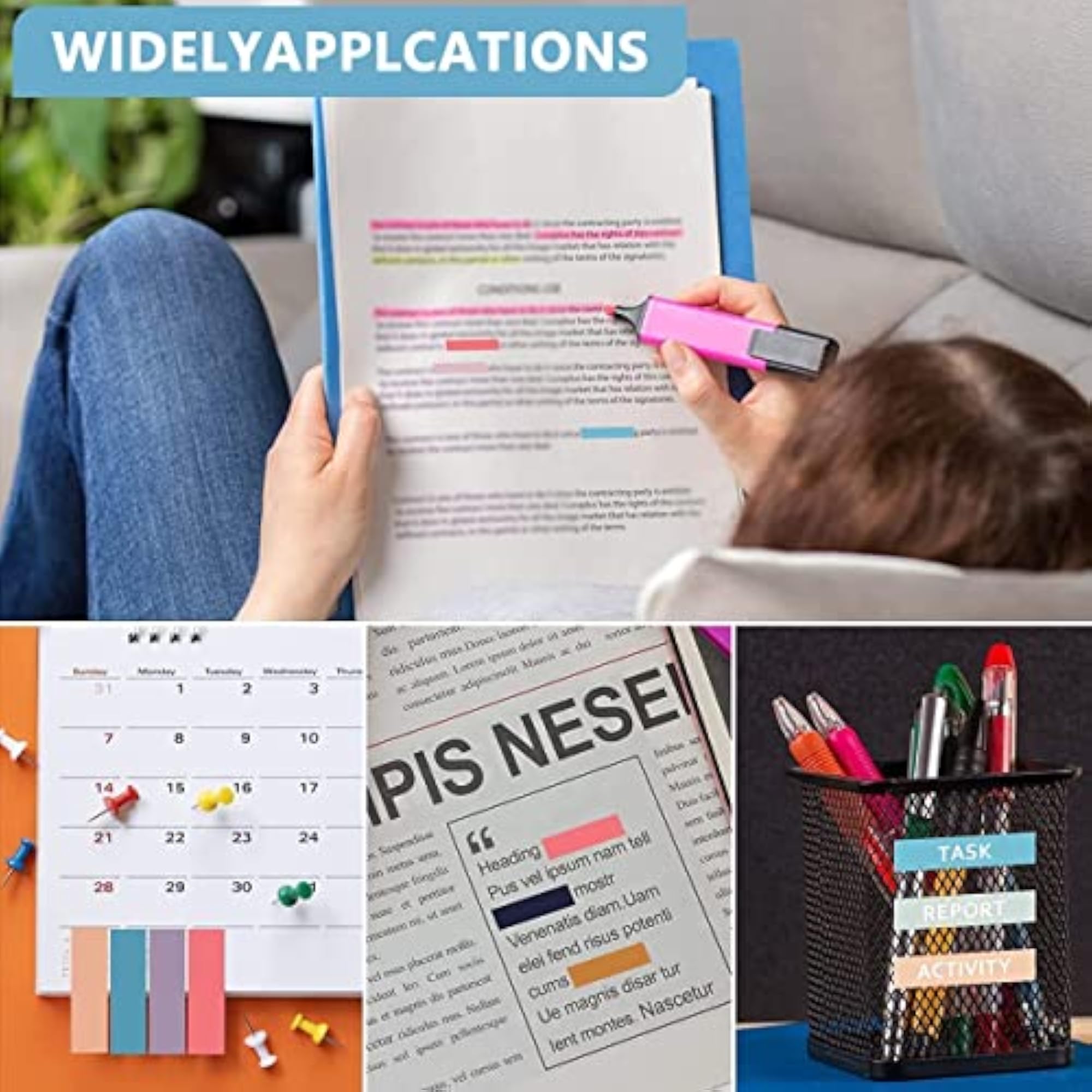 Index Tabs Sticky Notes with Ruler for Notebook